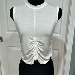 NEW White Mono B Workout Top Size Medium